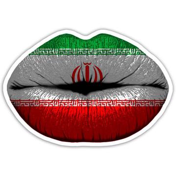 Lips Iranian Flag : Gift Sticker Iran Expat Country Made in USA