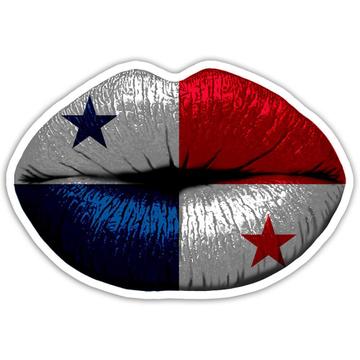 Lips Panamanian Flag : Gift Sticker Panama Expat Country For Her Woman Feminine Women Sexy Flags Lipstick