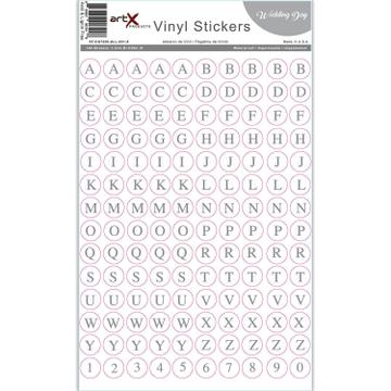 Alphabet Silver Letters : Clear Sticker Sheet ABC Vinyl Planner Scrapbook Waterproof