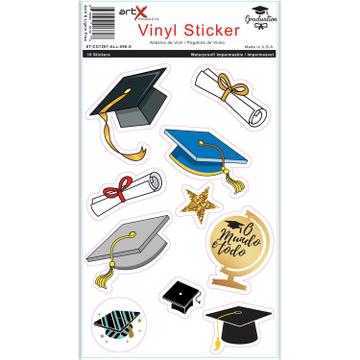 Graduation : Cap Diploma Grad College High School Sticker Sheet Planner Scrapbook