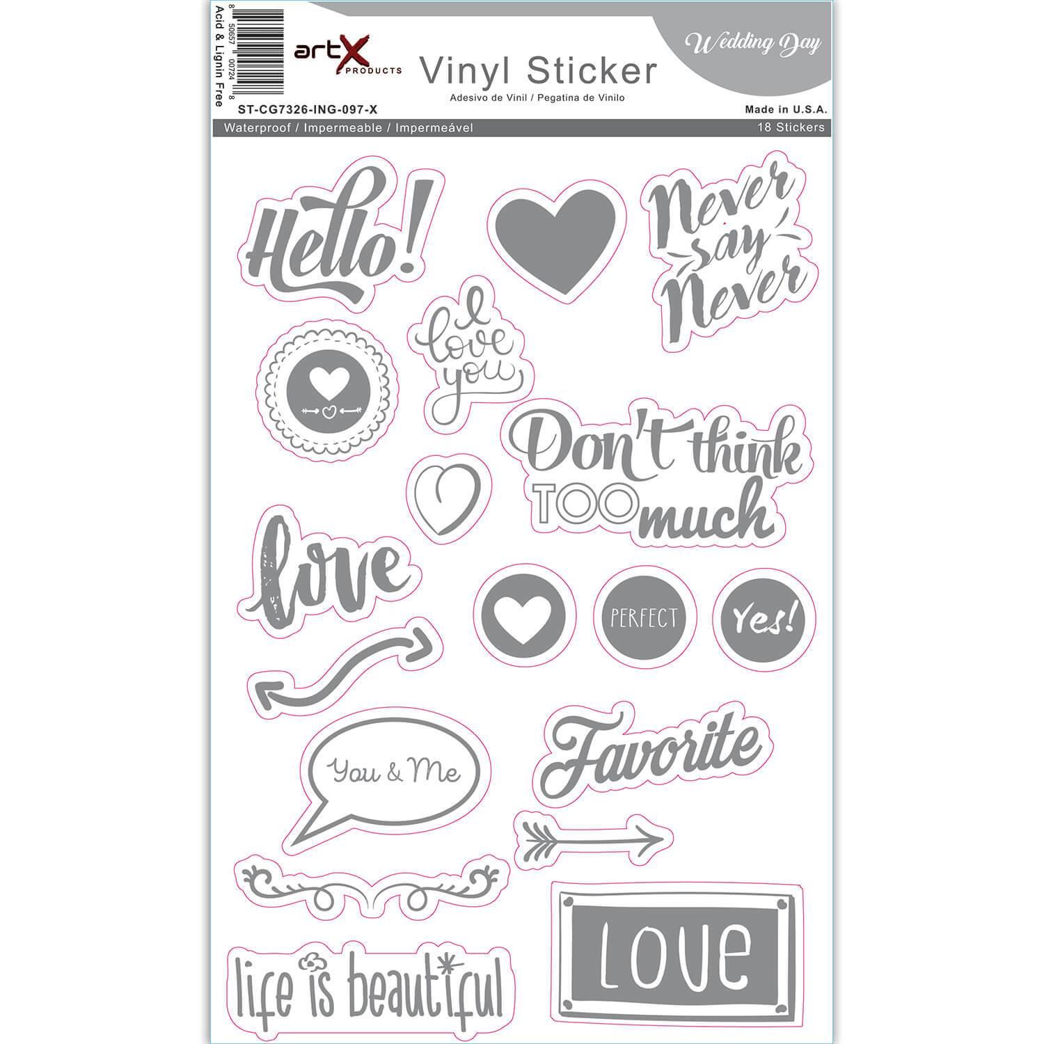 Love Stickers Scrapbook Stickers Custom Stickers 