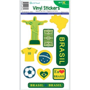 Brazil Christ the Redeemer : Soccer Brasil Portuguese Adesivo Planner Scrapbook