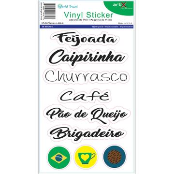 Comidas Tipicas Brasil : Brazil Portuguese Foods Sticker Sheet Adesivo Caipirinha