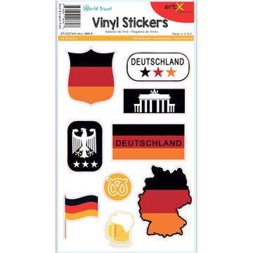 Germany Deutschland : Sticker Sheet Flag Planner Scrapbook Vinyl Waterproof