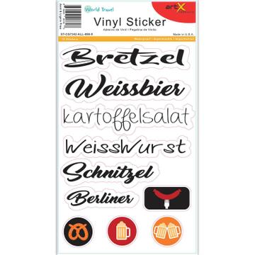 German Foods : Sticker Sheet Germany Deutschland Beer Planner Scrapbook Vinyl