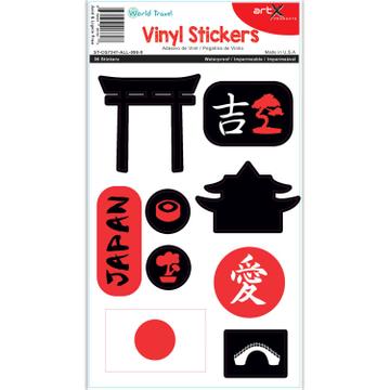 Japan : Landmarks Bonsai Sticker Sheet Sushi Planner Scrapbook Vinyl Waterproof