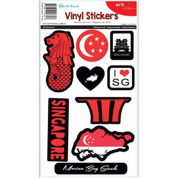 Singapore : Sticker Sheet Merlion Landmarks Planner Scrapbook Vinyl Waterproof