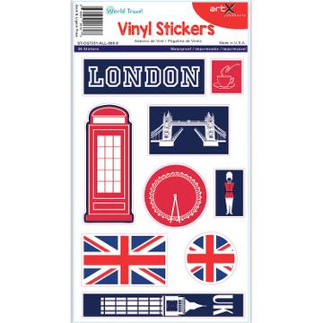 London Landmarks : Phone Booth Sticker Sheet Planner Scrapbook Vinyl