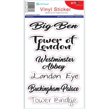 London : Sticker Sheet Landmarks Big Ben UK United Kingdom Planner Scrapbook