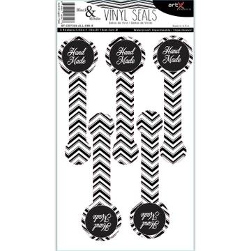 Handmade Bookmark Craft Planner Scrapbook Sticker Sheet Black & White Vinyl