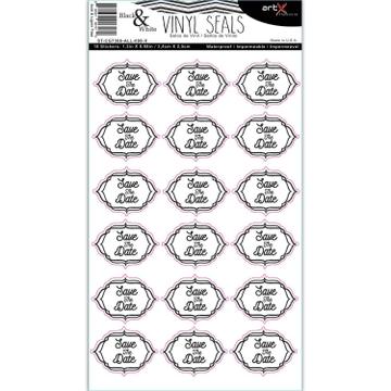 Seal Save the Date : Sticker Sheet Wedding Planner Scrapbook Vinyl Waterproof
