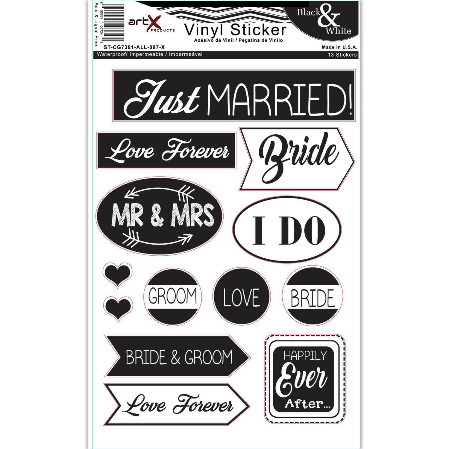 I Do - for Wedding - Scrapbook Sticker Sheet Stickers Love