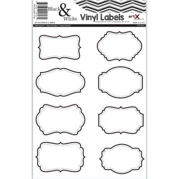 Tags Labels : Sticker Sheet Black & White Scrapbook Vinyl Waterproof Planner