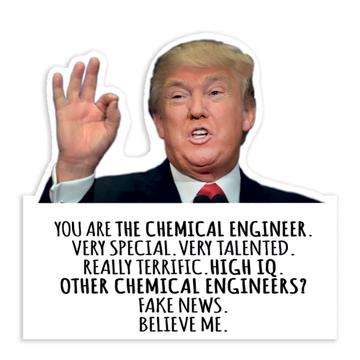 Gift for Chemical Engineer : Gift Sticker Donald Trump The Best Funny Christmas