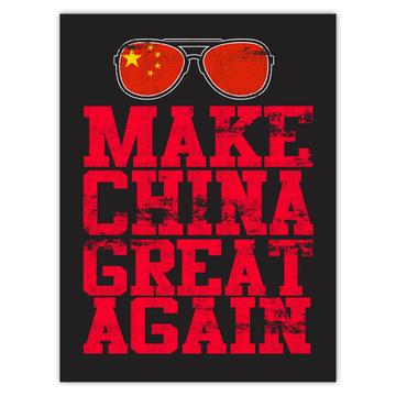 Biden Make China Great Again : Gift Sticker Gag MAGA Trump Aviator Glasses