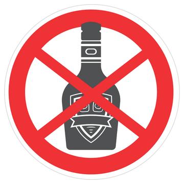 No Drinking Sign : Gift Sticker Dry Sober January Alcohol Free Month Healthy Living Art
