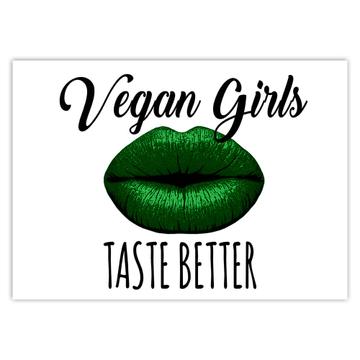 Vegan Girls : Gift Sticker Better Taste Plant Lover Eater Veganism Vegetarian Veganuary