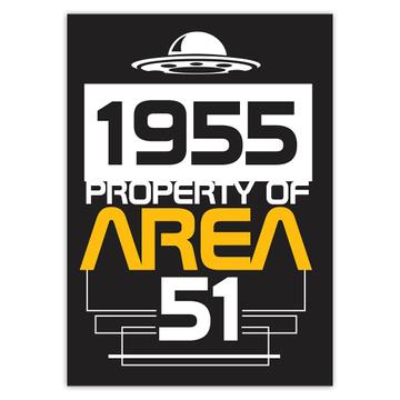 Area 51 : Gift Sticker Science Fiction Day Aliens Office Wall Poster Art Colleague Coworker