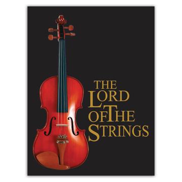 Classic Instrument Violin The Lord Of Strings Print : Gift Sticker Musician Card