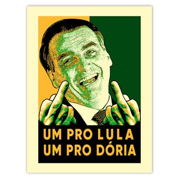 Bolsonaro Middle Finger Presidente : Gift Sticker Doria Lula Flip The Bird Brazilian President