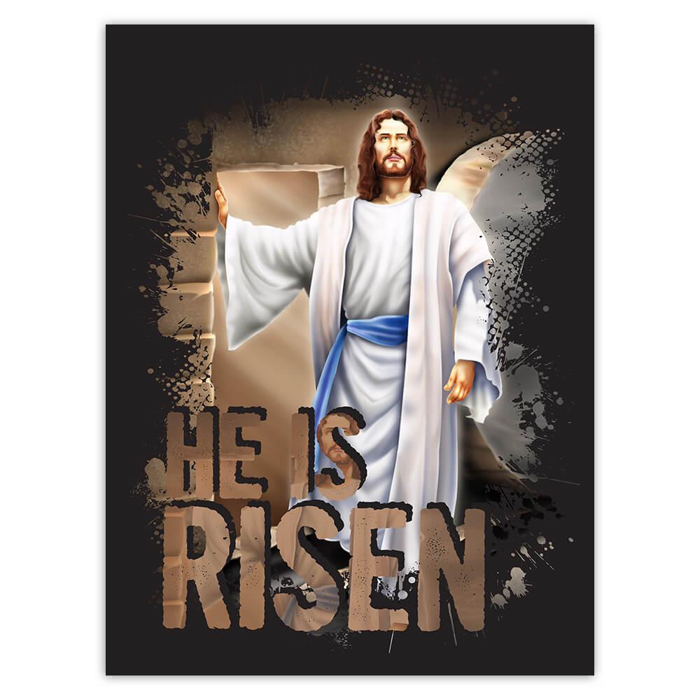 Gift Sticker : Jesus He Is Risen Resurrection Cave Easter Faith ...