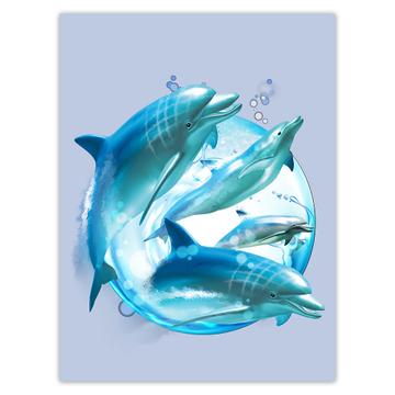 Dolphins Graphics : Gift Sticker Ocean Animal Nature Protection Cute For Kid Teenager