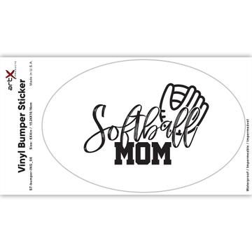 Softball Mom: Gift Sticker Mother Proud Sports Mothers Day