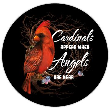 Cardinals Appear : Gift Sticker Angels Are Near Bird Ecology Nature Aviary