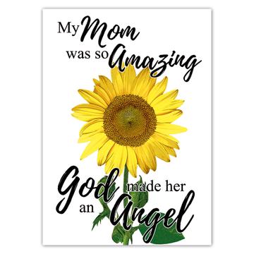 In Memory Mom Sunflower : Gift Sticker After Loss Lost Loved One Grieving Flower