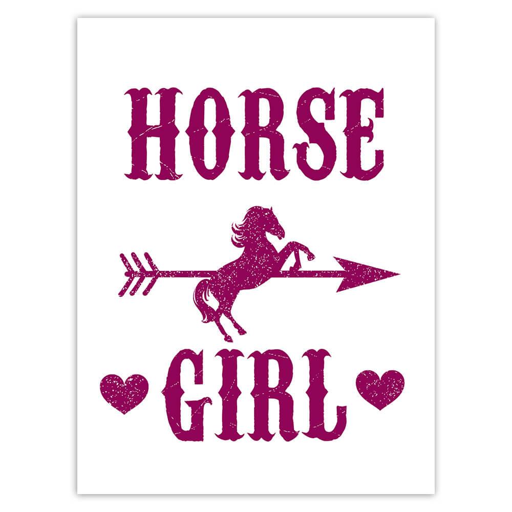 Gift Sticker : Horse Girl Glitter For Best Friend Forever Animal Silhouette