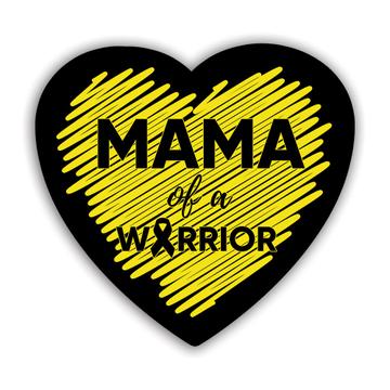 Mama Of A Warrior : Gift Sticker Childhood Cancer Awareness Support For Mother Fight