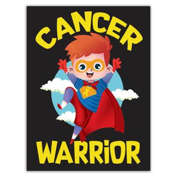 Cancer Warrior : Gift Sticker Childhood Awareness Superhero Support Survivor