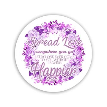 Spread Love Mother Teresa : Gift Sticker Christian Religious Floral Wreath Decor Be Kind