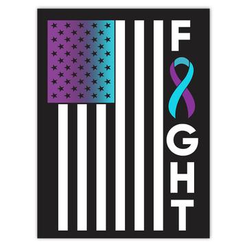 Suicide Prevention Awareness : Gift Sticker Patriotic American Flag Mental Health Distress