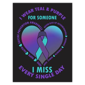 I Wear Teal And Purple : Gift Sticker Suicide Prevention Awareness Hope Mental Health