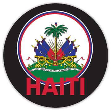 Coat of Arms Haiti : Gift Sticker Haitian Pride Independence National Symbol Flag