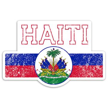 Haitian Flag Coat Of Arms : Gift Sticker Haiti Independence Day Pride National Symbol