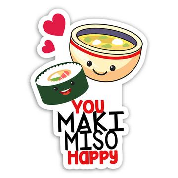 For Miso Soup Lover : Gift Sticker Japan Japanese Food Cute Funny Art Print Bowl Kids