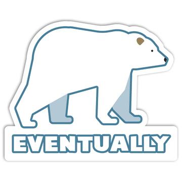 Eventually Polar Bear Drawing : Gift Sticker Cute For Kids Children Nursery Room Decor