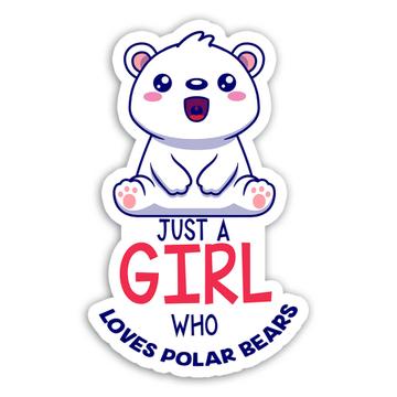 For Baby Girl Polar Bear Drawing : Gift Sticker Cute Sweet Art Print Kid Child Room Decor