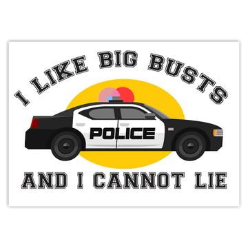 For Police Officer : Gift Sticker Cop Policeman I Like Busts Law Enforcement Graduation