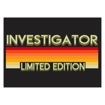 For Investigator Limited Edition : Gift Sticker Fraud Investigation Detective Spy Stripes