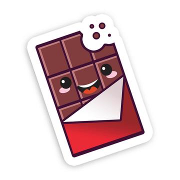 Cute Chocolate Bar : Gift Sticker For Kids Sweet Lover Funny Food Dessert Kitchen Decor