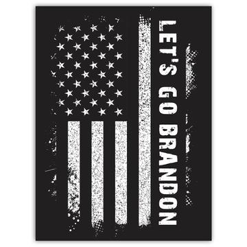 Lets Go Brandon USA Flag : Gift Sticker Meme Viral Funny Trump Supporter