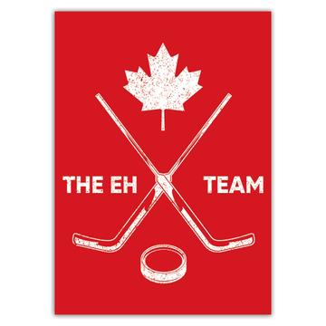 The EH Team : Gift Sticker Canada For Canadian Ice Hockey Lover Funny National Day Maple