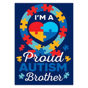 Proud Autism Brother Heart : Gift Sticker Awareness Month Family Protection Autist Support