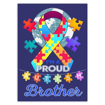 Autism Brother : Gift Sticker Proud Awareness Month Family Protection Support