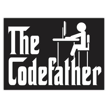 The Codefather : Gift Sticker For Programmer Software Engineer Computer Hacker Funny Art