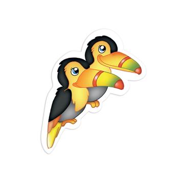 Toucan Cartoon Baby : Gift Sticker Bird Tropical Animal Ecology Nature Aviary