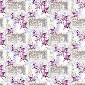 Purple Orchid : Gift 12" X 12" Decal Vinyl Sticker Sheet Pattern Pattern Wedding Flowers Rustic Diy Frame Tiny Invite Decor